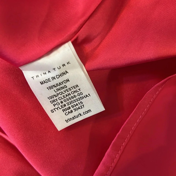 Trina Turk Floret Hot Pink Midi Shift Dress Size XS NWT - Picture 6 of 8